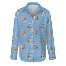 Load image into Gallery viewer, Watercolor Swiss Mountain Dog Puppies Christmas Women&#39;s Shirt-Apparel-Apparel, Dog Mom Gifts, Shirt, Swiss Mountain Dog, Whippet-S-LightSkyBlue-17