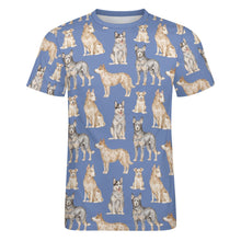 Load image into Gallery viewer, Watercolor Symphony Australian Blue Heeler Men&#39;s Cotton T-Shirt-12