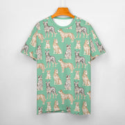 Watercolor Symphony Australian Blue Heeler Women's Cotton T-Shirt-25