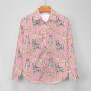 Watercolor Symphony Australian Blue Heeler Women's Shirt-19