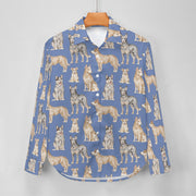 Watercolor Symphony Australian Blue Heeler Women's Shirt-24