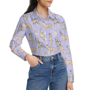 Watercolor Symphony Australian Blue Heeler Women's Shirt-33