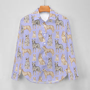 Watercolor Symphony Australian Blue Heeler Women's Shirt-34