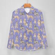 Watercolor Symphony Australian Blue Heeler Women's Shirt-43