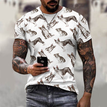 Load image into Gallery viewer, Watercolor Symphony Boston Terriers Men&#39;s Cotton T-Shirt-Apparel-Apparel, Boston Terrier, Dog Dad Gifts, Shirt, T Shirt-12