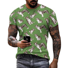 Load image into Gallery viewer, Watercolor Symphony Boston Terriers Men&#39;s Cotton T-Shirt-Apparel-Apparel, Boston Terrier, Dog Dad Gifts, Shirt, T Shirt-22