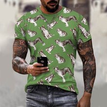 Load image into Gallery viewer, Watercolor Symphony Boston Terriers Men&#39;s Cotton T-Shirt-Apparel-Apparel, Boston Terrier, Dog Dad Gifts, Shirt, T Shirt-25