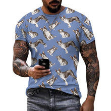 Load image into Gallery viewer, Watercolor Symphony Boston Terriers Men&#39;s Cotton T-Shirt-Apparel-Apparel, Boston Terrier, Dog Dad Gifts, Shirt, T Shirt-2