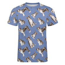 Load image into Gallery viewer, Watercolor Symphony Boston Terriers Men&#39;s Cotton T-Shirt-Apparel-Apparel, Boston Terrier, Dog Dad Gifts, Shirt, T Shirt-5