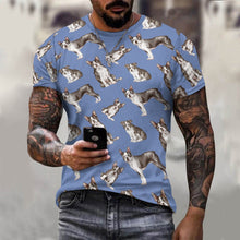 Load image into Gallery viewer, Watercolor Symphony Boston Terriers Men&#39;s Cotton T-Shirt-Apparel-Apparel, Boston Terrier, Dog Dad Gifts, Shirt, T Shirt-9