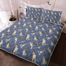 Load image into Gallery viewer, Watercolor Symphony Boston Terriers Quilted Bedding Set - 5 Colors-Bedding-Bedding, Blankets, Boston Terrier, Home Decor-7