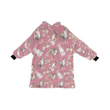 Load image into Gallery viewer, Watercolor Symphony Boxer Dogs Blanket Hoodie-PaleVioletRed-ONE SIZE-9