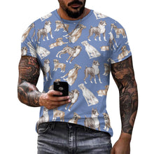 Load image into Gallery viewer, Watercolor Symphony Boxer Dogs Men&#39;s Cotton T-Shirt-13