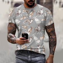 Load image into Gallery viewer, Watercolor Symphony Boxer Dogs Men&#39;s Cotton T-Shirt-22