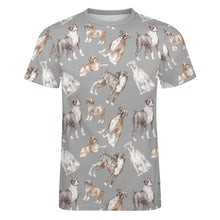 Load image into Gallery viewer, Watercolor Symphony Boxer Dogs Men&#39;s Cotton T-Shirt-23