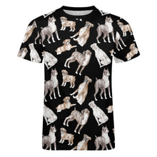 Load image into Gallery viewer, Watercolor Symphony Boxer Dogs Men&#39;s Cotton T-Shirt-3