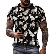 Load image into Gallery viewer, Watercolor Symphony Boxer Dogs Men&#39;s Cotton T-Shirt-6