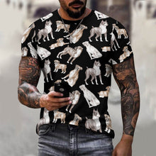 Load image into Gallery viewer, Watercolor Symphony Boxer Dogs Men&#39;s Cotton T-Shirt-8