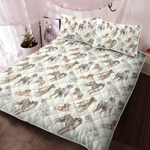 Load image into Gallery viewer, Watercolor Symphony Boxer Dogs Quilted Bedding Set - 5 Colors-Bedding-Bedding, Blankets, Boxer, Home Decor-5