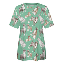 Load image into Gallery viewer, Watercolor Symphony Boxer Dogs Women&#39;s Cotton T-Shirt-22