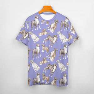 Watercolor Symphony Boxer Dogs Women's Cotton T-Shirt-26