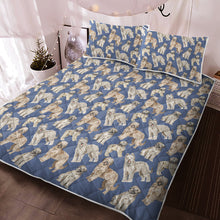 Load image into Gallery viewer, Watercolor Symphony Briards Quilted Bedding Set - 5 Colors-Bedding-Bedding, Blankets, Briard, Home Decor-12