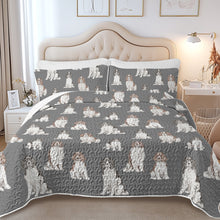 Load image into Gallery viewer, Watercolor Symphony English Springer Spaniels Quilted Bedding Set-Bedding-Bedding,Blankets,Christmas,Home Decor-14