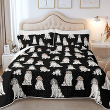 Load image into Gallery viewer, Watercolor Symphony English Springer Spaniels Quilted Bedding Set-Bedding-Bedding,Blankets,Christmas,Home Decor-6