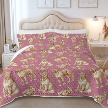 Load image into Gallery viewer, Watercolor Symphony French Mastiffs Quilted Bedding Set-Bedding-Bedding,Blankets,Christmas,Home Decor-13