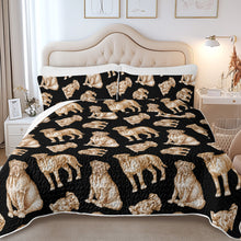 Load image into Gallery viewer, Watercolor Symphony French Mastiffs Quilted Bedding Set-Bedding-Bedding,Blankets,Christmas,Home Decor-5