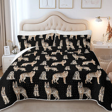 Load image into Gallery viewer, Watercolor Symphony German Shepherds Quilted Bedding Set-Bedding-Bedding,Blankets,Christmas,Home Decor-10