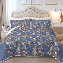 Load image into Gallery viewer, Watercolor Symphony Golden Retrievers Quilted Bedding Set-Bedding-Bedding,Blankets,Christmas,Home Decor-7