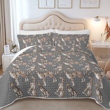 Load image into Gallery viewer, Watercolor Symphony Golden Retrievers Quilted Bedding Set-Bedding-Bedding,Blankets,Christmas,Home Decor-9