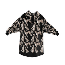 Load image into Gallery viewer, Watercolor Symphony Great Danes Blanket Hoodie-Blanket-Apparel, Blanket Hoodie, Blankets, Dog Mom Gifts, Great Dane-9