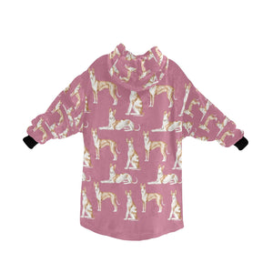 Watercolor Symphony Ibizan Hound Blanket Hoodie-Blanket-Apparel, Blanket Hoodie, Blankets, Dog Mom Gifts, Ibizan Hound-15