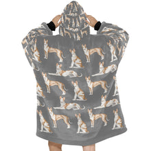 Load image into Gallery viewer, Watercolor Symphony Ibizan Hound Blanket Hoodie-Blanket-Apparel, Blanket Hoodie, Blankets, Dog Mom Gifts, Ibizan Hound-28