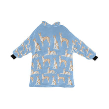 Load image into Gallery viewer, Watercolor Symphony Ibizan Hound Blanket Hoodie-Blanket-Apparel, Blanket Hoodie, Blankets, Dog Mom Gifts, Ibizan Hound-Sky Blue-ONE SIZE-19