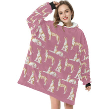 Load image into Gallery viewer, Watercolor Symphony Ibizan Hound Blanket Hoodie-Blanket-Apparel, Blanket Hoodie, Blankets, Dog Mom Gifts, Ibizan Hound-1