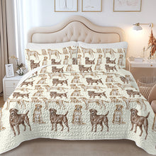 Load image into Gallery viewer, Watercolor Symphony Labradors Quilted Bedding Set-Bedding-Bedding,Blankets,Christmas,Home Decor-6