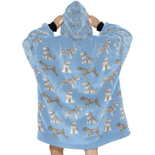 Load image into Gallery viewer, Watercolor Symphony Schnauzers Blanket Hoodie-Blanket-Apparel, Blanket Hoodie, Blankets, Dog Mom Gifts, Schnauzer-19