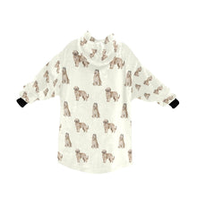 Load image into Gallery viewer, Watercolor Tawny Fawn Briards Blanket Hoodie-Blanket-Apparel, Blanket Hoodie, Blankets, Briard, Dog Mom Gifts-14