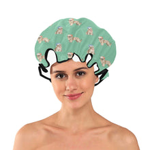 Load image into Gallery viewer, Watercolor Tawny Fawn Briards Christmas Reusable Shower Caps-Accessories-Accessories, Briard, Christmas, Dog Mom Gifts-3