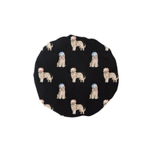 Load image into Gallery viewer, Watercolor Tawny Fawn Briards Christmas Reusable Shower Caps-Accessories-Accessories, Briard, Christmas, Dog Mom Gifts-Midnight Black-ONE SIZE-6
