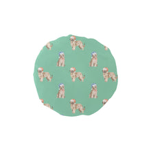 Load image into Gallery viewer, Watercolor Tawny Fawn Briards Christmas Reusable Shower Caps-Accessories-Accessories, Briard, Christmas, Dog Mom Gifts-Mint Green-ONE SIZE-14