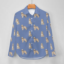 Load image into Gallery viewer, Watercolor Tawny Fawn Briards Women&#39;s Shirt - 9 Colors-Apparel-Apparel, Briard, Dog Mom Gifts, Shirt-25