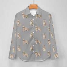 Load image into Gallery viewer, Watercolor Tawny Fawn Briards Women&#39;s Shirt - 9 Colors-Apparel-Apparel, Briard, Dog Mom Gifts, Shirt-34