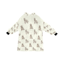 Load image into Gallery viewer, Watercolor Tawny Fawn Tint Briards Blanket Hoodie-Blanket-Apparel, Blanket Hoodie, Blankets, Briard, Dog Mom Gifts-Ivory White-ONE SIZE-13
