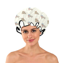 Load image into Gallery viewer, Watercolor Tawny Fawn Tint Briards Christmas Reusable Shower Caps-Accessories-Accessories, Briard, Christmas, Dog Mom Gifts-2