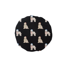 Load image into Gallery viewer, Watercolor Tawny Fawn Tint Briards Christmas Reusable Shower Caps-Accessories-Accessories, Briard, Christmas, Dog Mom Gifts-Midnight Black-ONE SIZE-6