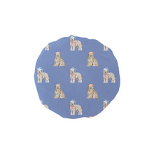 Load image into Gallery viewer, Watercolor Tawny Fawn Tint Briards Christmas Reusable Shower Caps-Accessories-Accessories, Briard, Christmas, Dog Mom Gifts-Slate Blue-ONE SIZE-12